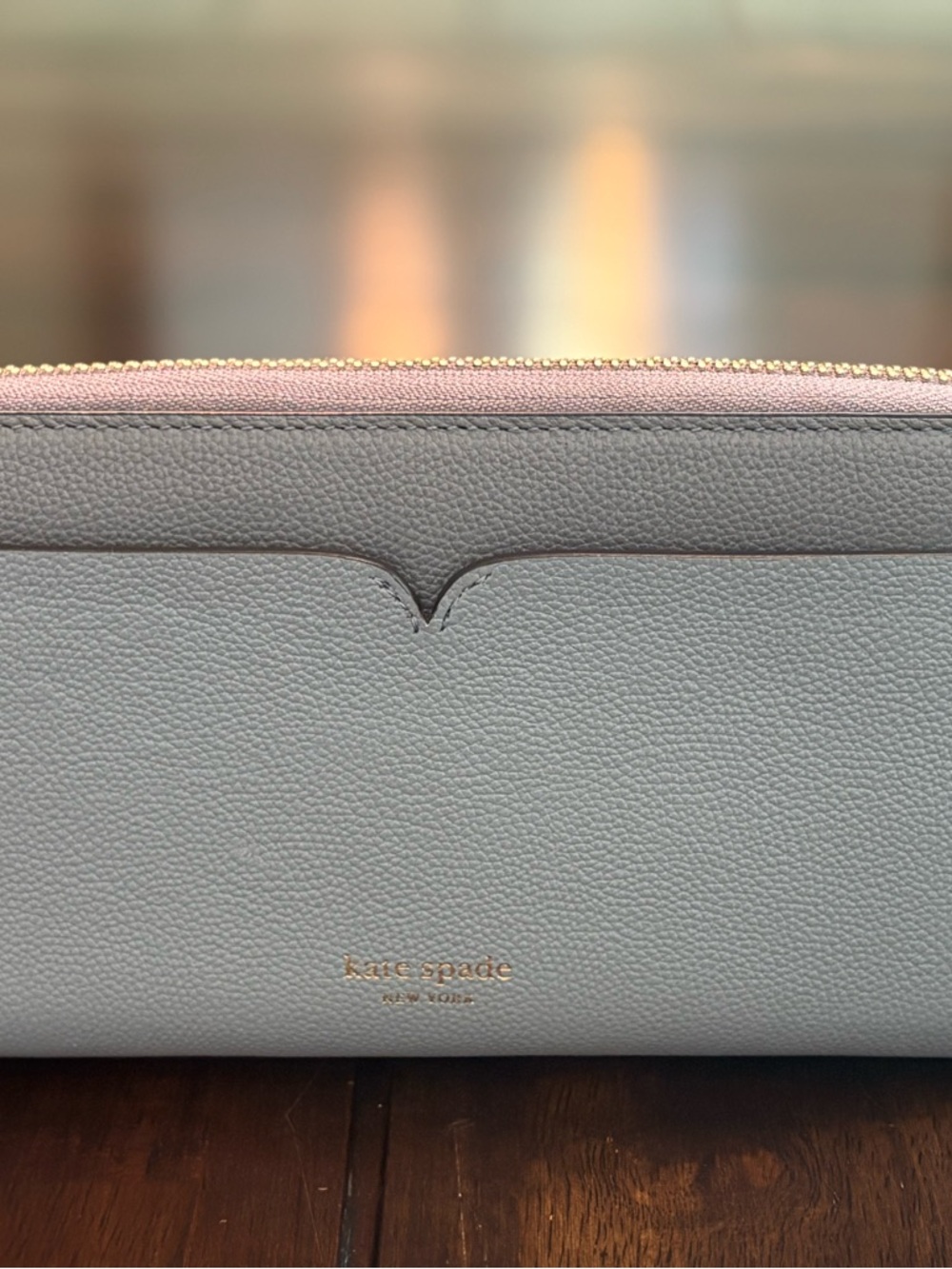 Set of 2 Kate Spade Wallet/Clutch Purses, Grey & Black - Picture 2 of 11